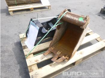  12" Digging Bucket + Loading Hook, ARDEN to suit 2-4 Ton Excavator - Gầu