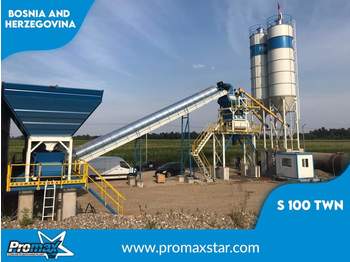 PROMAX Stationary Concrete Batching Plant S100-TWN (100m3/h) - Trạm trộn bê tông