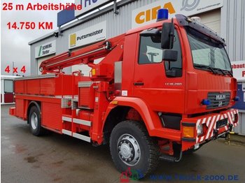 MAN 18.280 4x4 25m Steiger Montage-Dach Feuerwehr - Nền bục trên không gắn trên xe tải