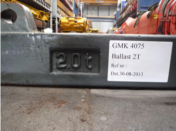 Đối trọng cho Máy móc xây dựng Grove Grove GMK 4075 counterweight 2,0 ton: hình 3