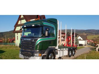 Scania R730 do drewna do lasu kłody epsilon loglift penz - Rơ moóc lâm nghiệp