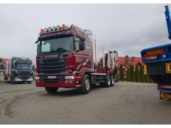Scania R 560 do drewna do lasu kłody kesla epsilon loglift penz alucar exte - Rơ moóc lâm nghiệp