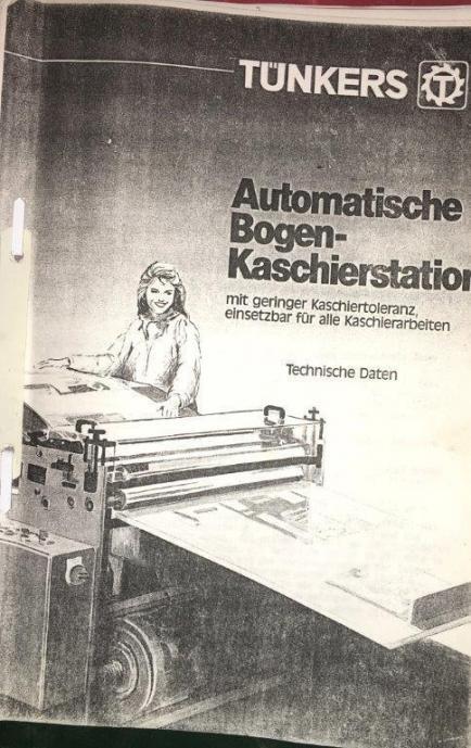 Thiết bị in ấn Tünkers Vorwärts 1100 Kaschiermaschine: hình 4