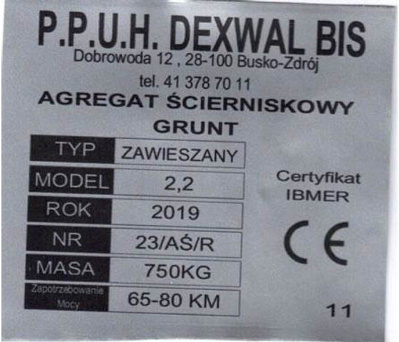 Máy trồng trọt Dexwal agregat podorywkowy Grunt 2,6 m: hình 3