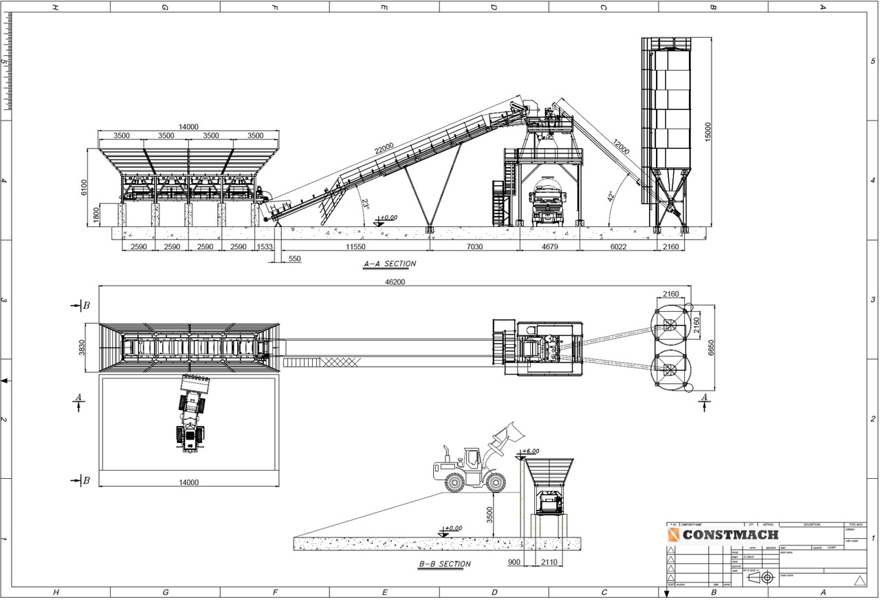 Trạm trộn bê tông mới Constmach 60 M3/H Stationary Concrete Batching Plant: hình 9