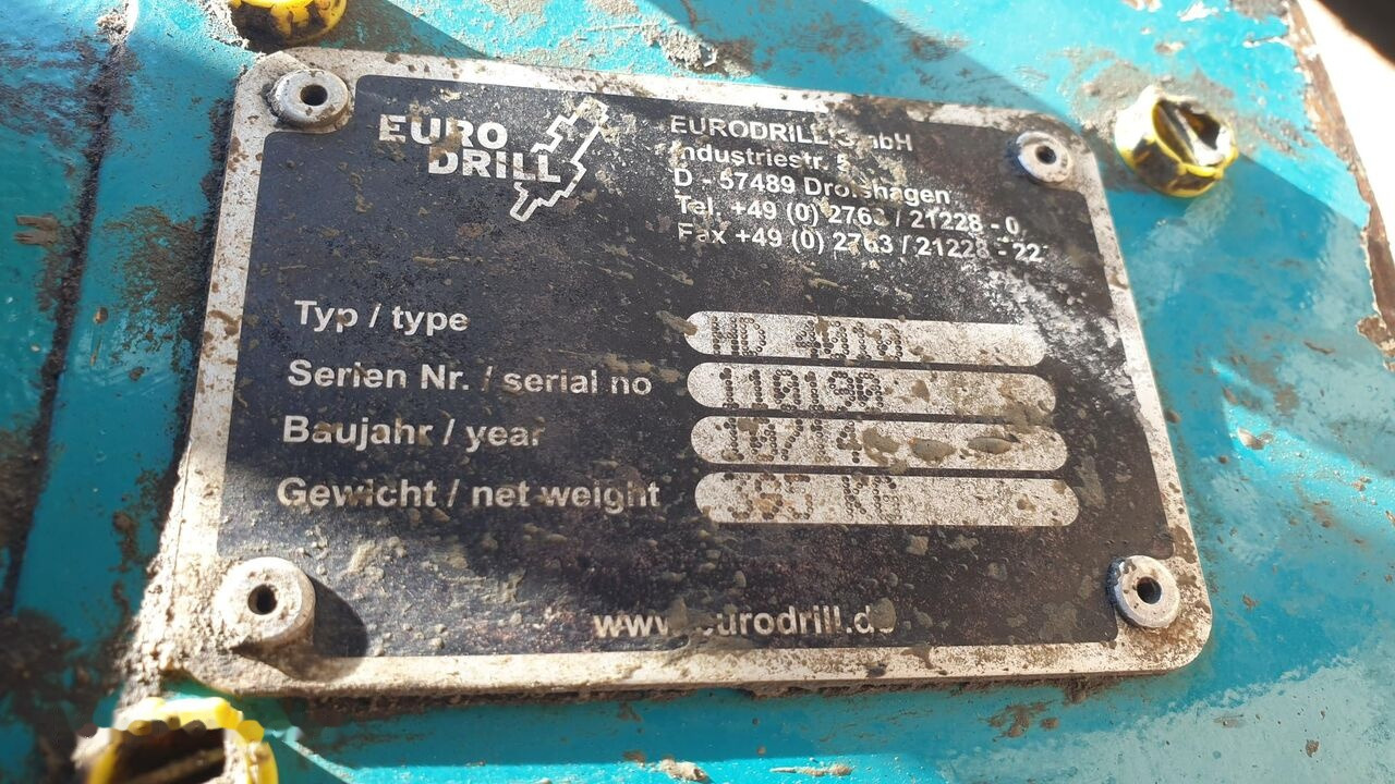 Trang thiết bị xây dựng Hydraulic drifter Eurodrill HD4010: hình 4