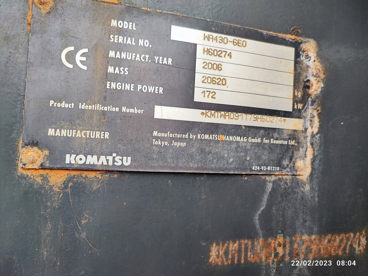 Máy xúc lật bánh lốp KOMATSU WA430-6: hình 17
