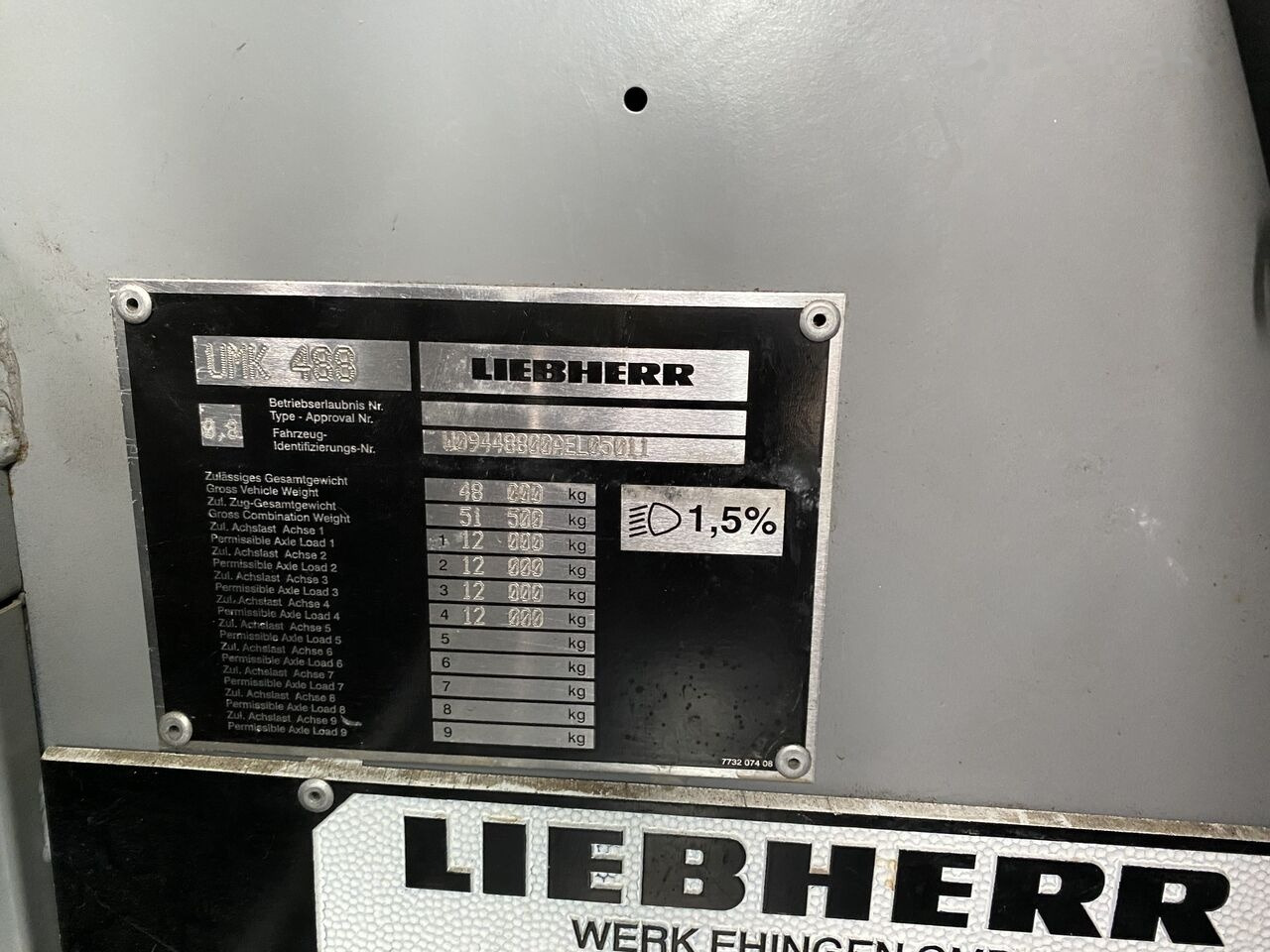 Cẩu bánh lốp Liebherr MK 88 Certificat CE / 1er Main: hình 9