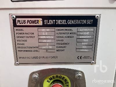 Bộ phát điện mới PLUS POWER GF2-60 63 kVA (Unused): hình 3