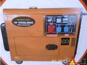 Bộ phát điện Unused UniversalKraft UK9500 Diesel Generator: hình 1