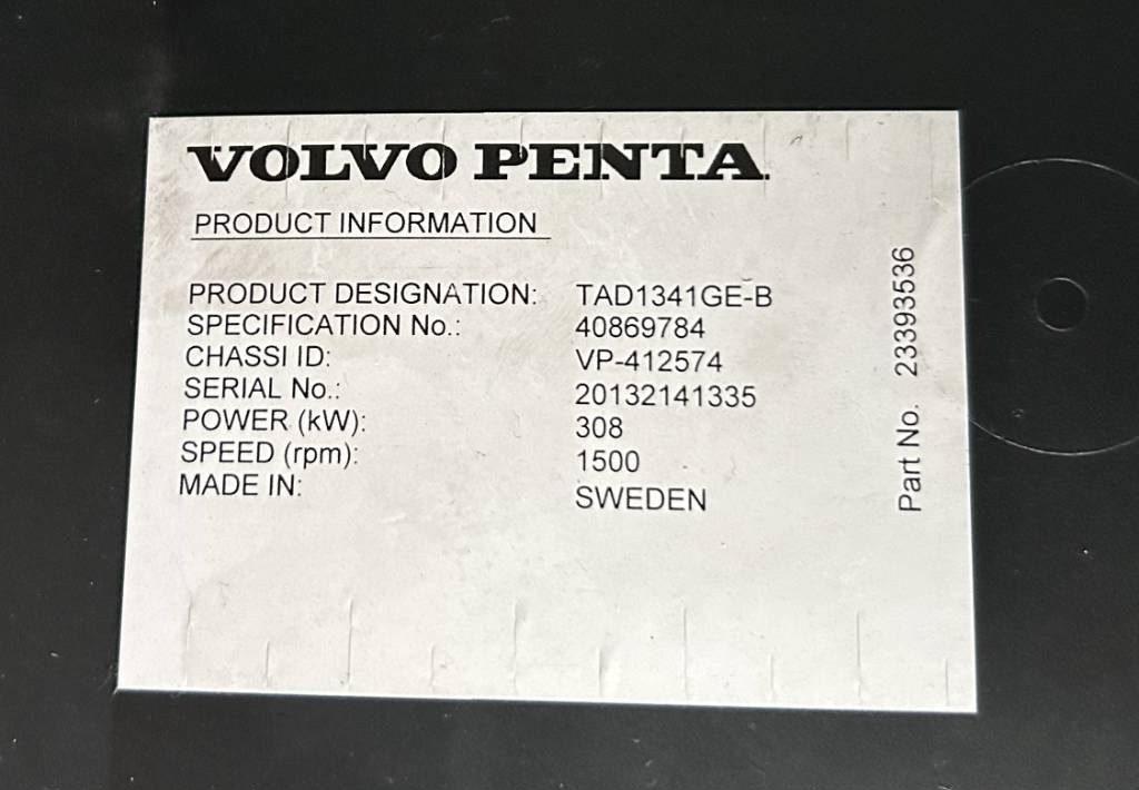 Bộ phát điện Volvo TAD1341GE - 350 kVA Generator - DPX-18878: hình 9