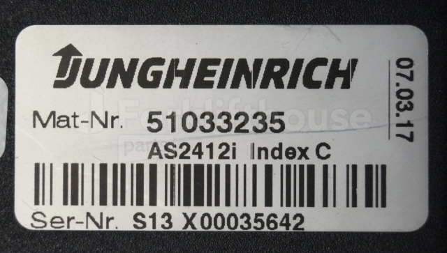 ECU cho Thiết bị xử lý vật liệu Jungheinrich 51033235 Rij regeling Drive controller AS2412i index C from ESE320 year 2017 sn. S13X00035642: hình 2
