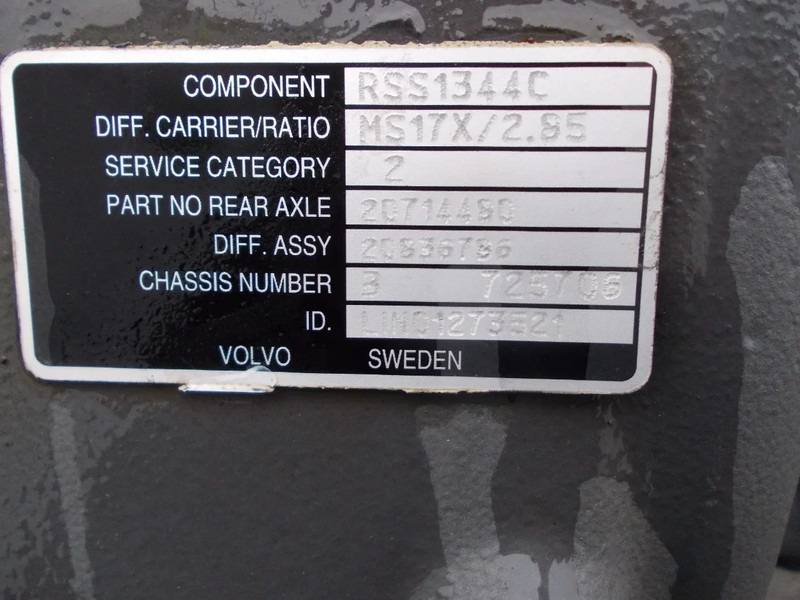 Trục sau cho Xe tải Volvo 20836786/20914319/RSS1344C/RATIO 2,85 VOLVO FM EURO 6: hình 9