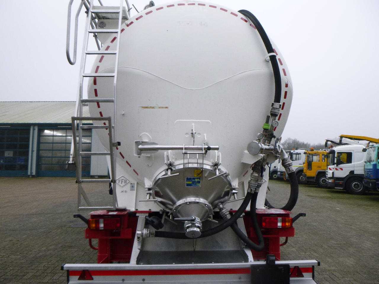 Sơ mi rơ moóc bồn để vận chuyển bột Feldbinder Powder tank alu 63 m3 (tipping): hình 6