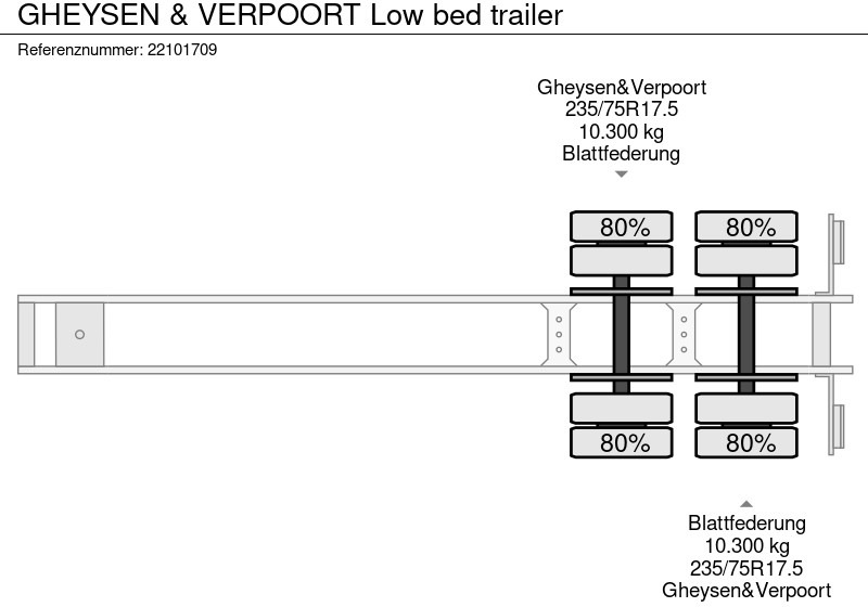 Sơ mi rơ moóc thùng thấp GHEYSEN & VERPOORT Low bed trailer: hình 10