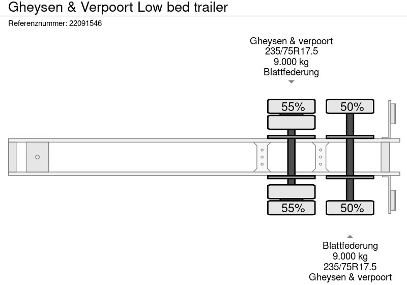 Sơ mi rơ moóc thùng thấp GHEYSEN & VERPOORT Low bed trailer: hình 13