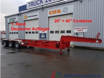 Xe chở container/ Sơ mi rơ moóc hoán đổi thân GoFa 3 Achs Container Chassis 20"+40" BPW Achsen: hình 1
