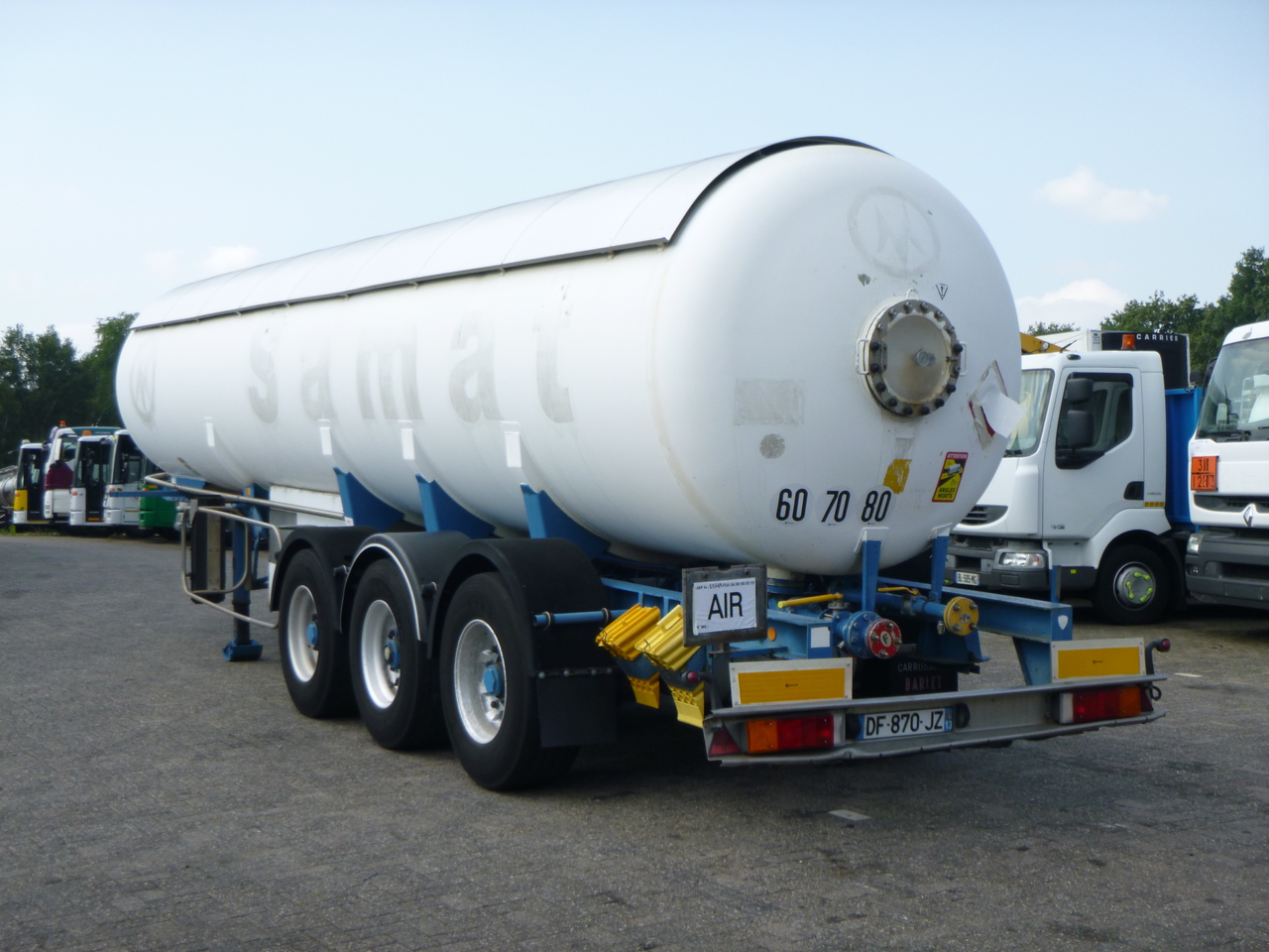 Sơ mi rơ moóc bồn để vận chuyển xăng Guhur Low-pressure gas tank steel 31.5 m3 / 10 bar (methyl chloride): hình 4