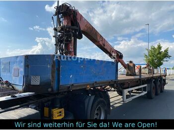 Sơ mi rơ moóc thùng lửng/ Phẳng Kotschenreuther SL 270/3L Auflieger Plattform mit Kran Greifer: hình 1