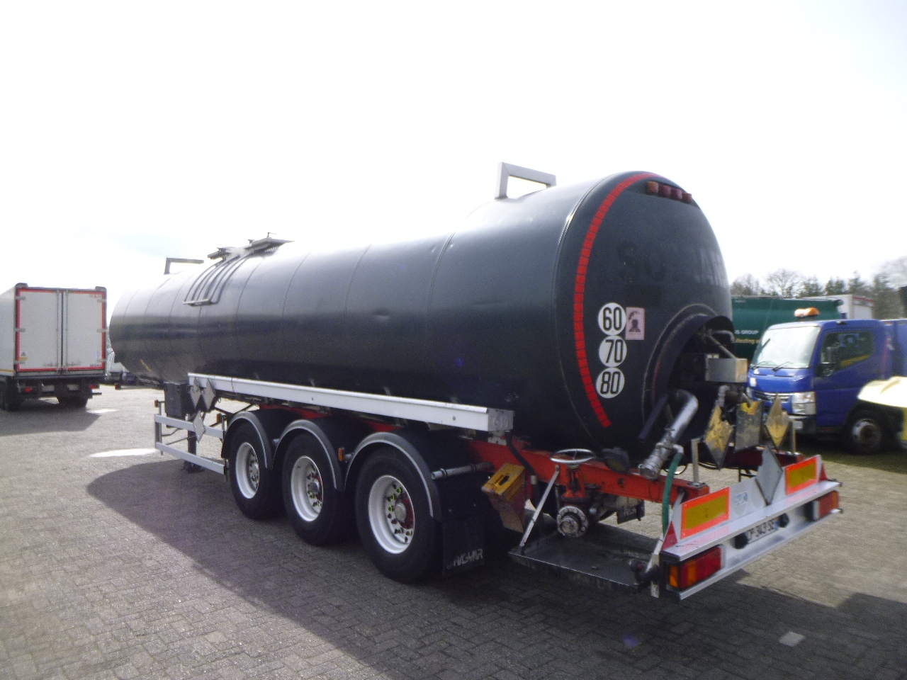Sơ mi rơ moóc bồn để vận chuyển bitumen Magyar Bitumen tank inox 31 m3 / 1 comp ADR 10-04-2023: hình 3