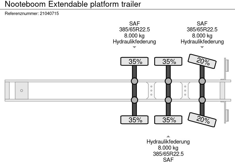 Sơ mi rơ moóc thùng lửng/ Phẳng Nooteboom Extendable platform trailer: hình 12