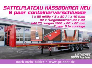 Kässbohrer SPS / PLATEAU / CONTAINER 20/40  RUNGENTASCHEN  - Xe chở container/ Sơ mi rơ moóc hoán đổi thân