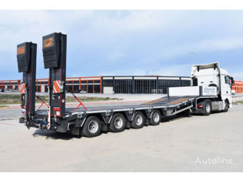 DONAT 4 axle Lowbed Semitrailer with lifting platform - Sơ mi rơ moóc thùng thấp