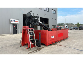 Onbekend CONTAINER WITH CRANE (HIAB CRANE 102 / KNIJPER/ GOOD WORKING CONDITION) - Thùng chứa hooklift