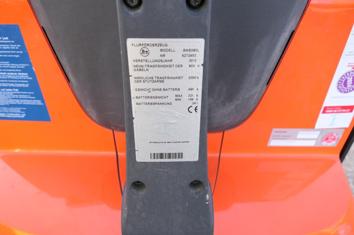 Xe tải nâng pallet BT SWE 080L Batterie 34/2019: hình 9