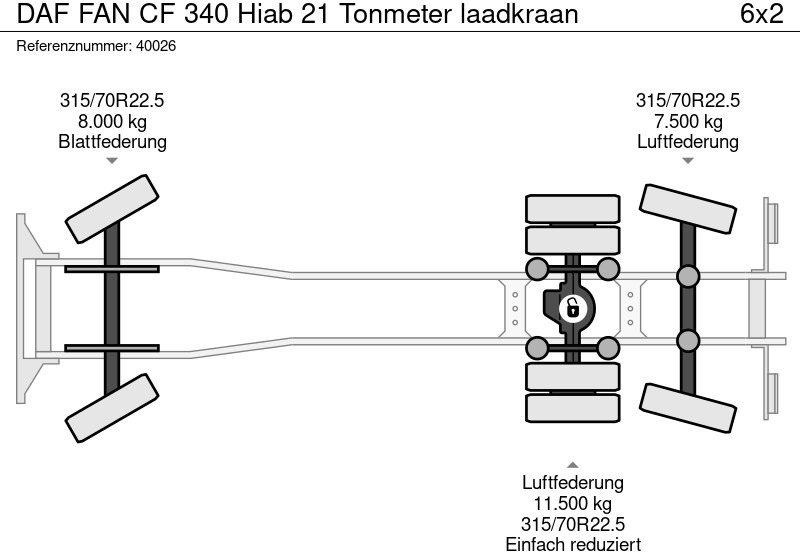 Xe tải chở rác DAF FAN CF 340 Hiab 21 Tonmeter laadkraan: hình 8