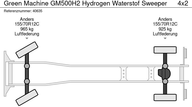 Xe quét đường Green machine GM500H2 Hydrogen Waterstof Sweeper: hình 11