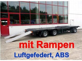 Meusburger 3 Achs Abstetzmuldenanhänger mit Rampen - Rơ moóc thùng thấp