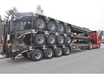 OZGUL LW4 80 Ton, 3 m, steel susp., hydr. ramps - Rơ moóc thùng thấp