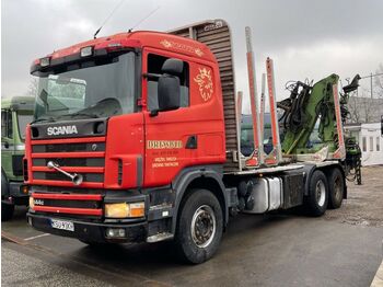 Rơ moóc lâm nghiệp, Xe tải Scania R 144  Holztransporter mit kran loglift 165 zt: hình 1