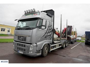 Rơ moóc lâm nghiệp VOLVO FH16 Timber Truck with Crane and Trailer: hình 1