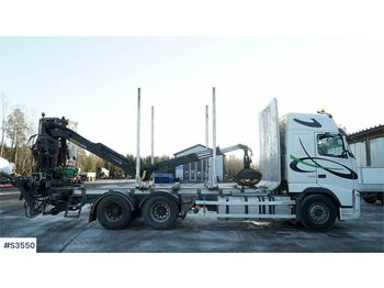 Rơ moóc lâm nghiệp VOLVO FH16 Timber Truck with crane and trailer: hình 1