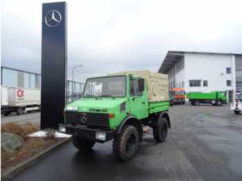 Mercedes-Benz Unimog U 427/U 1400 4x4 Pritsche/Plane 3 Sitzer  - Xe van thùng mui bạt