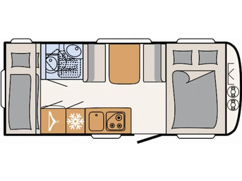 Rơ moóc kiểu caravan mới Dethleffs c-go 495 QSK Touring,1700 kg, ideal f. Familien: hình 2