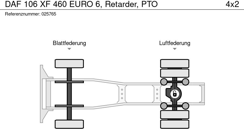 Xe đầu kéo DAF 106 XF 460 EURO 6, Retarder, PTO: hình 12