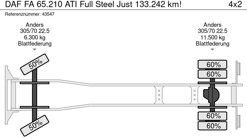 Xe tải nâng móc DAF FA 65.210 ATI Full Steel Just 133.242 km!: hình 14