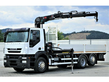 Xe tải thùng lửng/ Phẳng Iveco  Stralis 360 Pritsche 6,40m + Kran *6x2*: hình 1