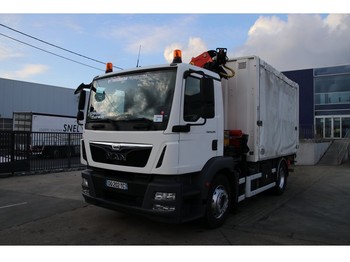 Xe tải thùng mui bạt MAN TGM 19.290 - PALFINGER PK 13000 - euro 6: hình 1
