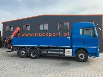 Xe tải thùng lửng/ Phẳng MAN TGX 26.440 Volluft 6x2 Pritsche Kran FASSI F215: hình 4