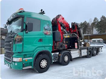 Xe cẩu tự hành, Xe tải thùng lửng/ Phẳng Scania R420 med Fassi 130 tonmeters kran: hình 1