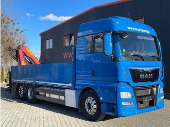 Xe tải thùng lửng/ Phẳng MAN TGX 26.440 Volluft 6x2 Pritsche Kran PK20001-K: hình 1