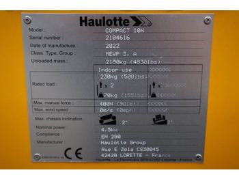 Máy nâng người hình kéo Haulotte Compact 10N Valid inspection, *Guarantee! Non Mark: hình 5