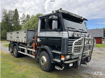 Xe tải thùng lửng/ Phẳng, Xe cẩu tự hành Scania R93 HL 6X2 with Hiab crane and plow mount: hình 2