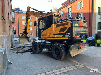 Máy xúc bánh lốp Wheeled excavator Hyundai HW180 with rotor digging system and gear (SEE VIDEO): hình 2