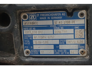 Hộp số cho Xe tải ZF 12AS2130DD TGS 81.32004-6257: hình 5