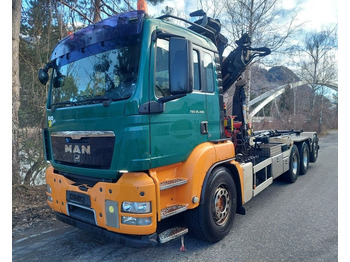 Xe cẩu tự hành, Xe tải nâng móc MAN TGS 35.480 8x4, E5, Fassi F235CXP Kran+Abroll: hình 2